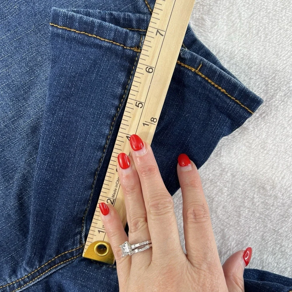 Seven7 Size 16 Weekend Shorts Denim Rolled Cuffed Women's Long Bermuda Stretch